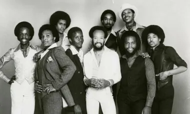 Earth Wind and Fire 1970s press photo