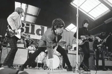 Rolling Stones Brian Jones, Mick Jagger, Keith Richards and Bill Wyman performing at the Kungliga