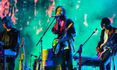 Tame Impala performing in 2019 at Flow Festival