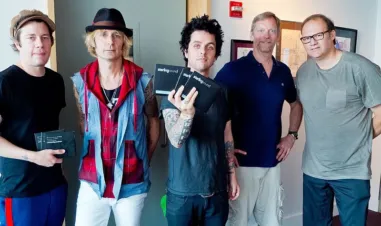 Green Day minus Tre with Ted Jensen and Rob Cavallo