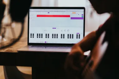 Recording guitar DAW laptop computer composition